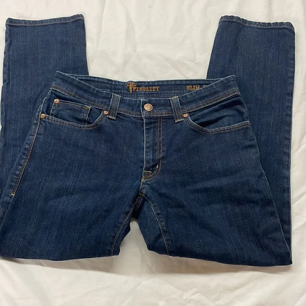 Fidelity Slim Jim Town Rinse Jeans Size 31